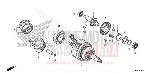 ALBERO MOTORE/PISTONE CBF125NAJ di 2018